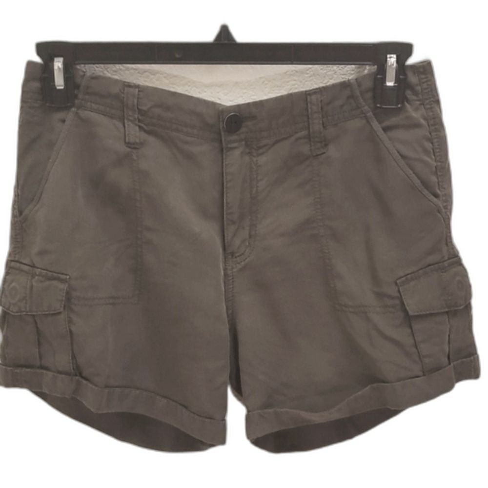 Sanctuary Olive Green Cargo Shorts Cuffed Casual Everyday Utility Pockets
